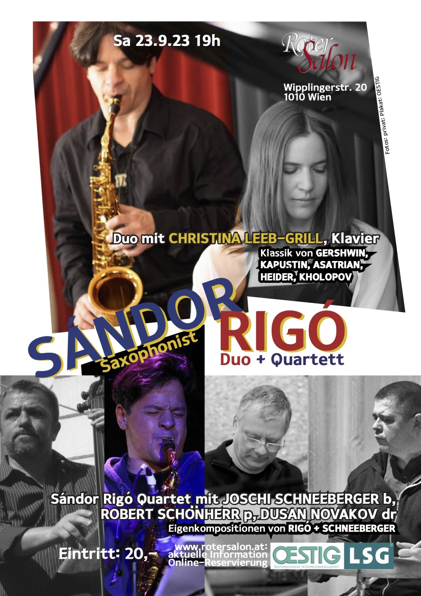 Sandor Rigo - Duo, Quartett23.9.23prgrm